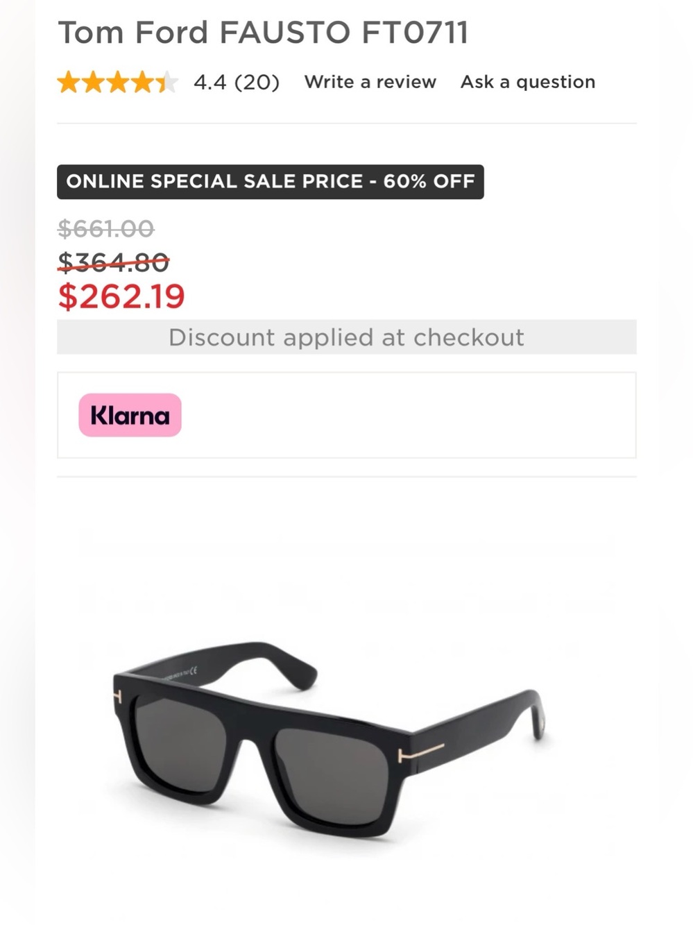 Authentic Tom Ford TF711 Women’s Sunglasses